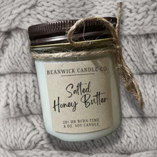 Load image into Gallery viewer, Salted Honey Butter Candle – 8 oz Soy Wax Mason Jar | Hand Poured Scented Candle