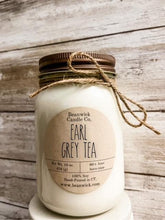 Load image into Gallery viewer, Earl Grey Soy Candle – 16 oz Mason Jar, Hand Poured Long Burn Candle