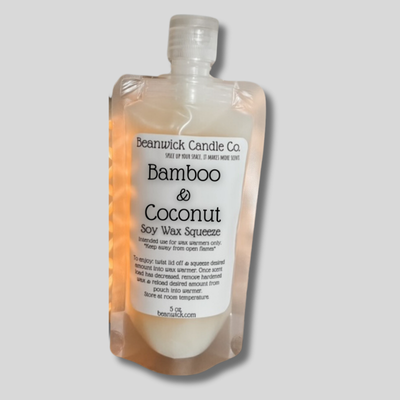 a bottle of bamboo and coconut body wash