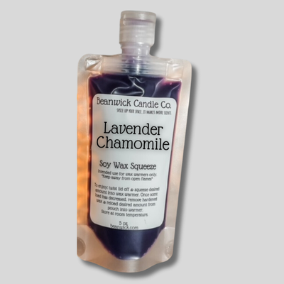 a bottle of lavender chamomile on a gray background