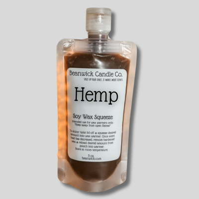 a bottle of hemp sitting on top of a table
