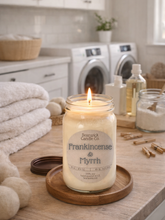 Load image into Gallery viewer, FRANKINCENSE &amp; MYRRH  Soy Candle in Mason Jar Unique Gift