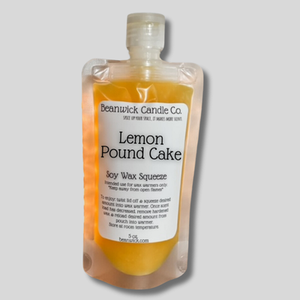 a bottle of lemon pound cake