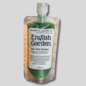 a bottle of english garden soy wax