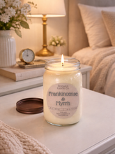 Load image into Gallery viewer, FRANKINCENSE &amp; MYRRH  Soy Candle in Mason Jar Unique Gift