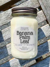 Load image into Gallery viewer, Soy Candle Mason Jar - Hand Poured 16 oz Banana Palm Scented Candle