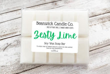 Load image into Gallery viewer, Soy Wax Melts – Zesty Lime Fragrance | Hand Poured Wax Snap Bars, Strong Scent Throw