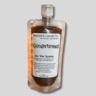 a bottle of gingerbread spread on a gray background