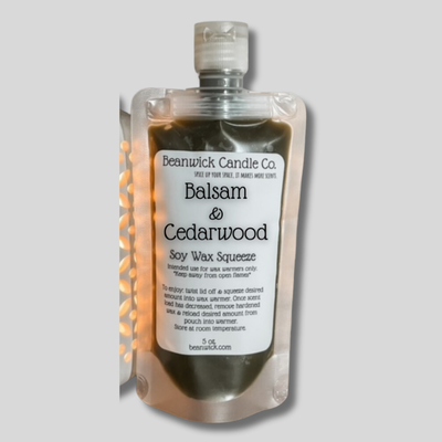 a bottle of balsam and cedarwood soap