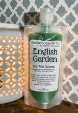 Load image into Gallery viewer, English Garden / Soy Wax Squeeze Pouch / Infused with Mica / Viral / Trending / Wax Melts