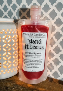 Island Hibiscus / Soy Wax Squeeze Pouch / Infused with Mica / Viral / Trending / Wax Melts