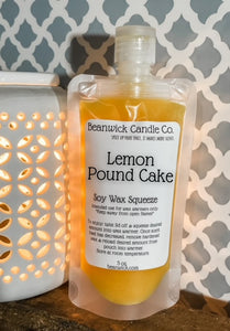 Lemon Pound Cake / Soy Wax Squeeze Pouch / Infused with Mica / Viral / Trending / Wax Melts