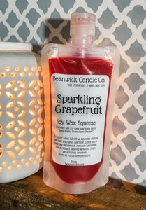 Sparkling Grapefruit / Soy Wax Squeeze Pouch / Infused with Mica / Viral / Trending / Wax Melts