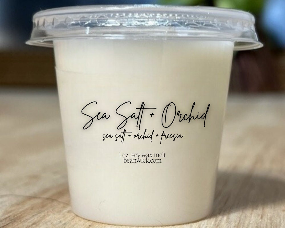 Sea Salt + Orchid / Pop-Out Soy Wax Melt / Infused with Mica / Wax Melts