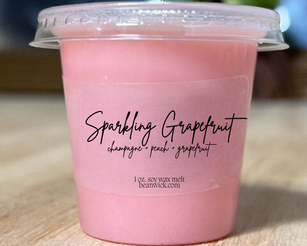 Sparkling Grapefruit / Pop-Out Soy Wax Melt / Infused with Mica / Wax Melts