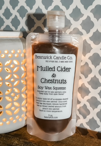 Mulled Cider & Chestnuts / Soy Wax Squeeze Pouch / Infused with Mica / Viral / Trending / Wax Melts