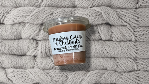 Mulled Cider & Chestnuts / Pop-Out Soy Wax Melt / Infused with Mica / Wax Melts