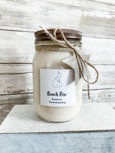 Load image into Gallery viewer, Block Island, BEACH ROSE, Soy Candle, Scented Candle, Mason Jar, Farmhouse Decor, Wax Melts, All Natural, Top Selling, Gift Ideas