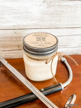 Load image into Gallery viewer, FIG &amp; RHUBARB Soy Candle in Mason Jar Unique Gift