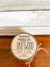 Load image into Gallery viewer, DRIFTWOOD Soy Candle in Mason Jar Unique Gift