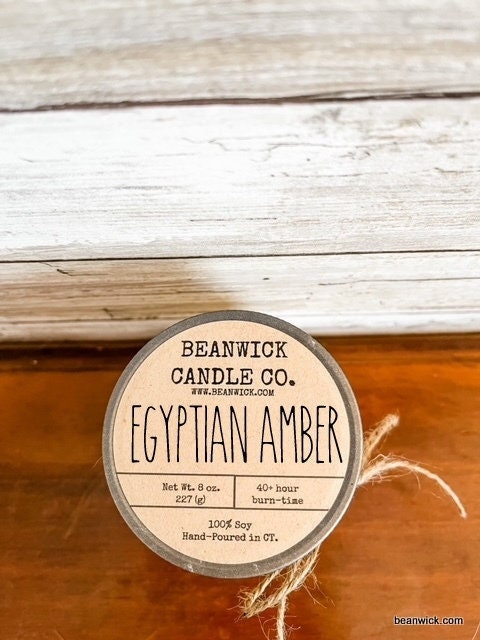 EGYPTIAN AMBER  Soy Candle in Mason Jar Unique Gift