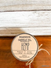 Load image into Gallery viewer, HEMP  Soy Candle in Mason Jar Unique Gift