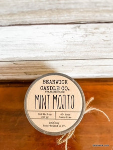 MINT MOJITO   Soy Candle in Mason Jar Unique Gift