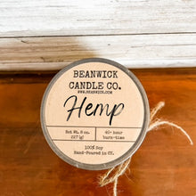 Load image into Gallery viewer, HEMP Soy Candle in Mason Jar Unique Gift
