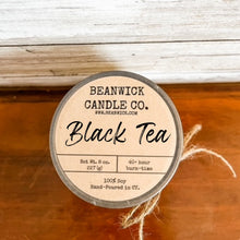 Load image into Gallery viewer, BLACK TEA Soy Candle in Mason Jar Unique Gift