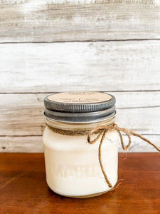 CREME BRULEE Soy Candle in Mason Jar Unique Gift