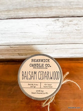 Load image into Gallery viewer, BALSAM CEDARWOOD Soy Candle in Mason Jar Unique Gift