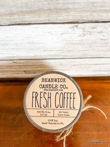 FRESH COFFEE Soy Candle in Mason Jar Unique Gift