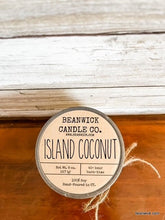 Load image into Gallery viewer, ISLAND COCONUT Soy Candle in Mason Jar Unique Gift