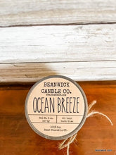 Load image into Gallery viewer, OCEAN BREEZE   Soy Candle in Mason Jar Unique Gift