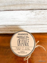 Load image into Gallery viewer, ORANGE Soy Candle in Mason Jar Unique Gift