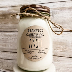 ANGEL  Soy Candle in Mason Jar Unique Gift