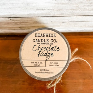 CHOCOLATE FUDGE   Soy Candle in Mason Jar Unique Gift