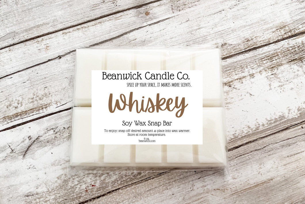 1 pack (2 bars) WHISKEY Soy Wax Melts Unique Gifts