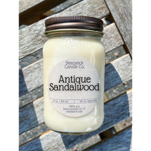 Load image into Gallery viewer, ANTIQUE SANDALWOOD Soy Candle in Mason Jar Unique Gift