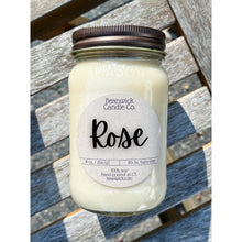 Load image into Gallery viewer, ROSE Soy Candle in Mason Jar Unique Gift