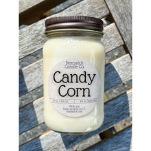 Load image into Gallery viewer, CANDY CORN Soy Candle in Mason Jar Unique Gift