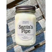Load image into Gallery viewer, SANTA&#39;S PIPE Soy Candle in Mason Jar Unique Gift