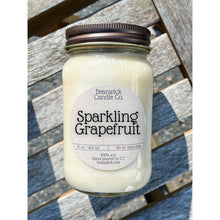 Load image into Gallery viewer, SPARKLING GRAPEFRUIT Soy Candle in Mason Jar Unique Gift