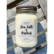 Load image into Gallery viewer, SEA SALT &amp; ORCHID Soy Candle in Mason Jar Unique Gift