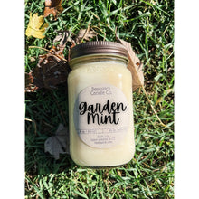 Load image into Gallery viewer, GARDEN MINT Soy Candle in Mason Jar Unique Gift